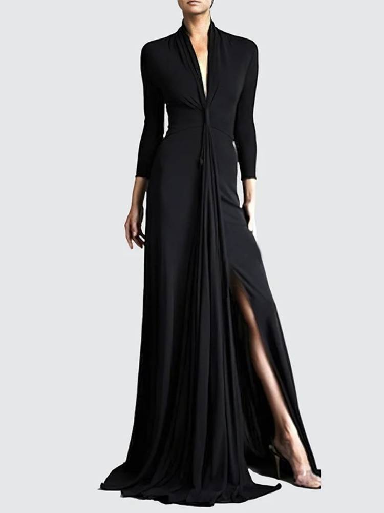 The Seraphine Gown – Obsidian